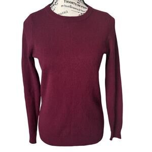 Bloomingdales Burgundy Cashmere Sweater
